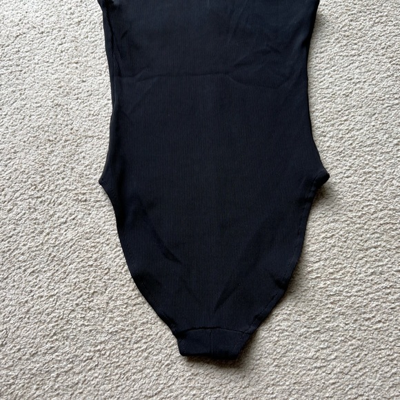 H&M TREND Black STRETCH BANDAGE BODYSUIT TOP  Tank Top Blouse Tee Sleeveless 4 - Picture 8 of 9